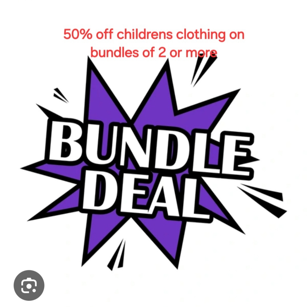 50 % discount on bundles of 2 or more childrens clothing